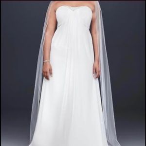 David’s Bridal Chiffon Wedding Dress